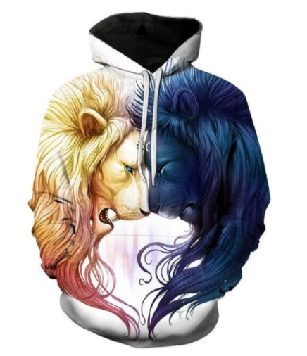 Lion Hoodie Exclusive Flame Art 5
