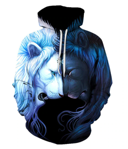 Lion Hoodie Exclusive Flame Art 7