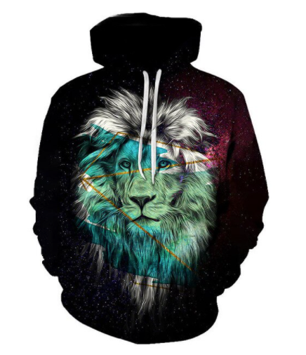 Lion Hoodie Exclusive Flame Art 3