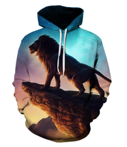 Lion Hoodie Exclusive Flame Art 12