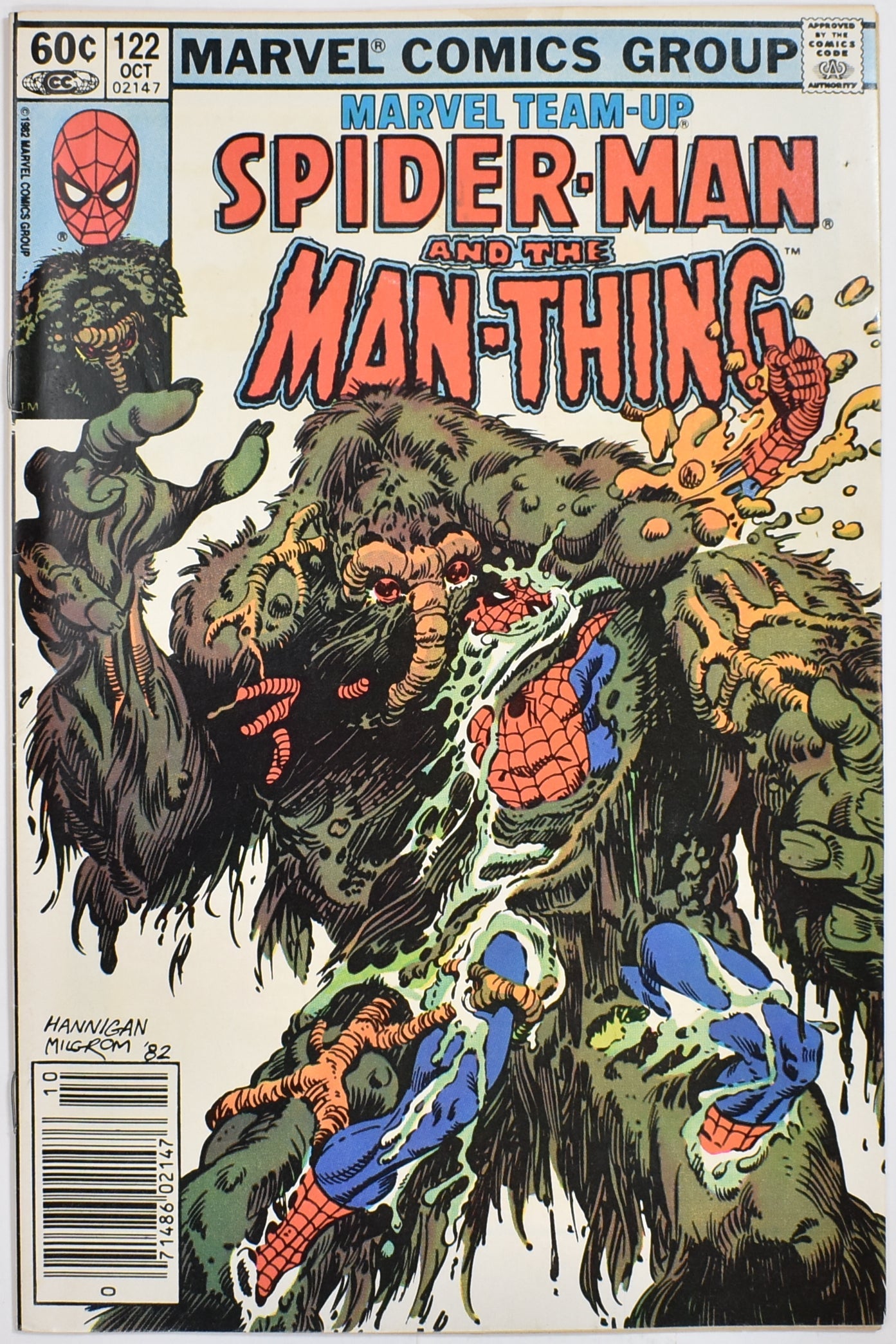 Spider Man and The Man Thing 122 Oct Marvel Team Up Comic Book