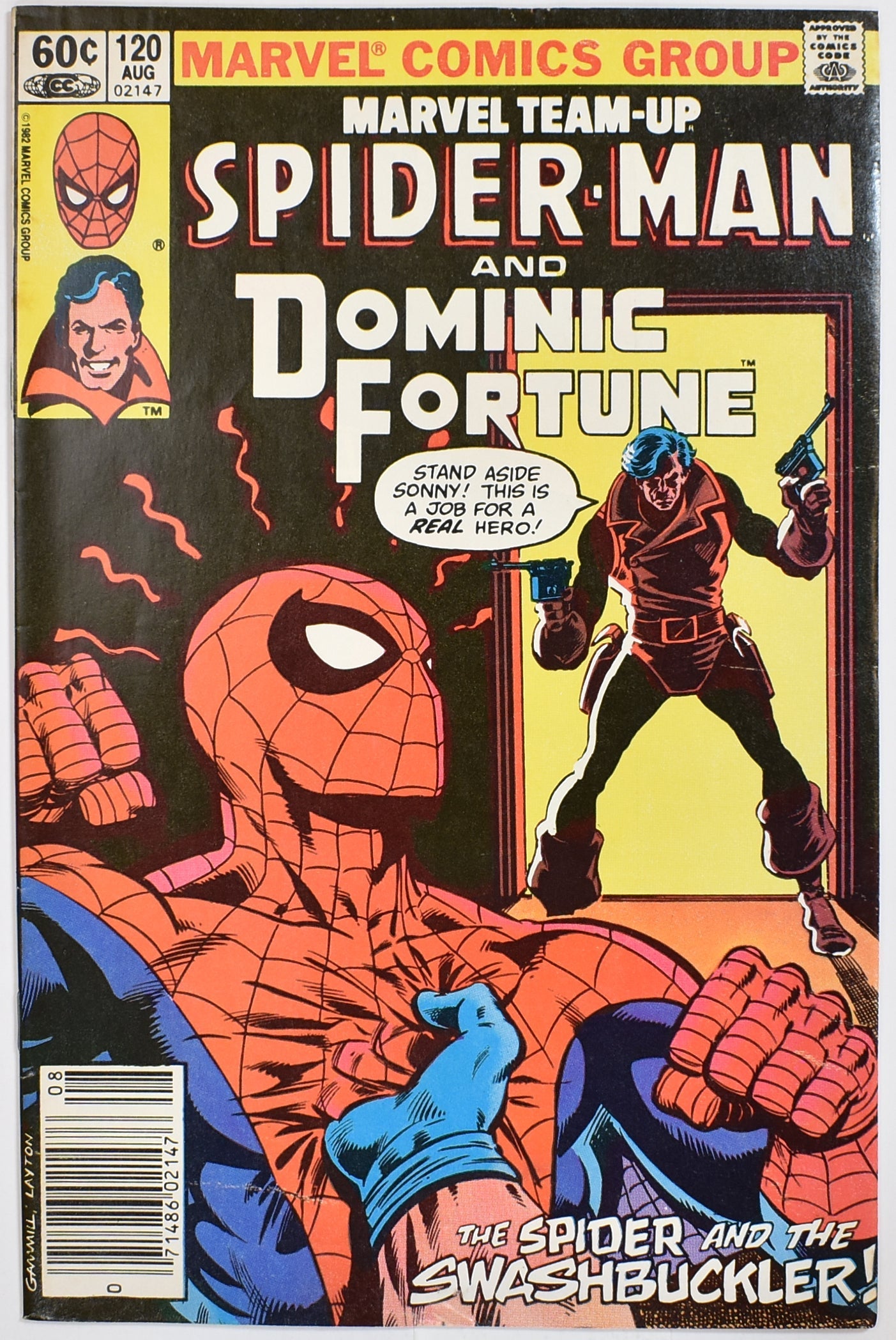 Spider Man and Dominic Fortune 120 Aug Comic Book Marvel Team Up