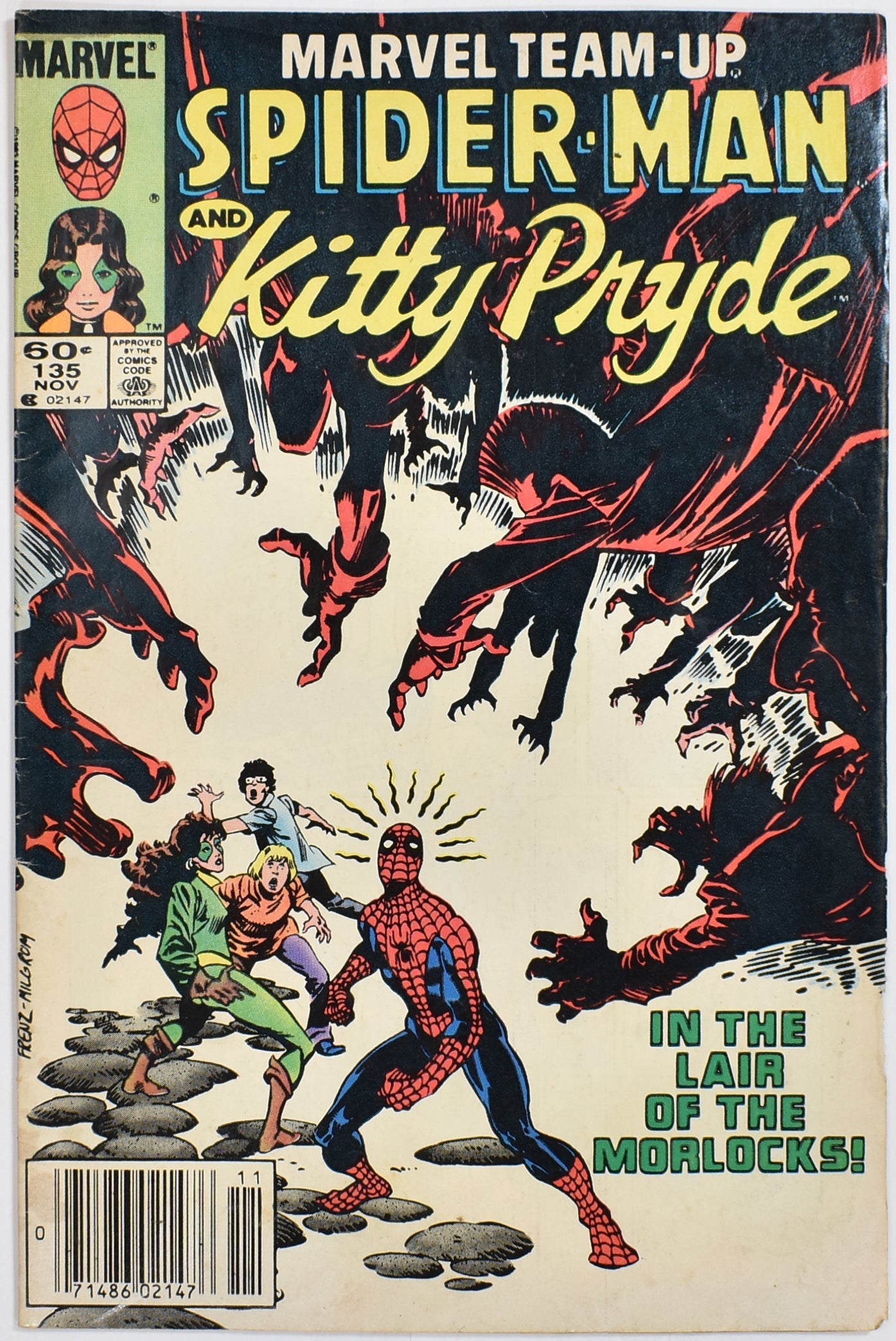 Spider Man and the Kitty Pryde Marvel Comics 135 Marvel Team Up