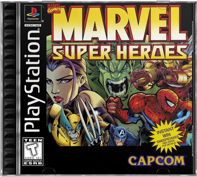 Marvel Super Heroes PS1 Sony Playstation 1 Used Video Game