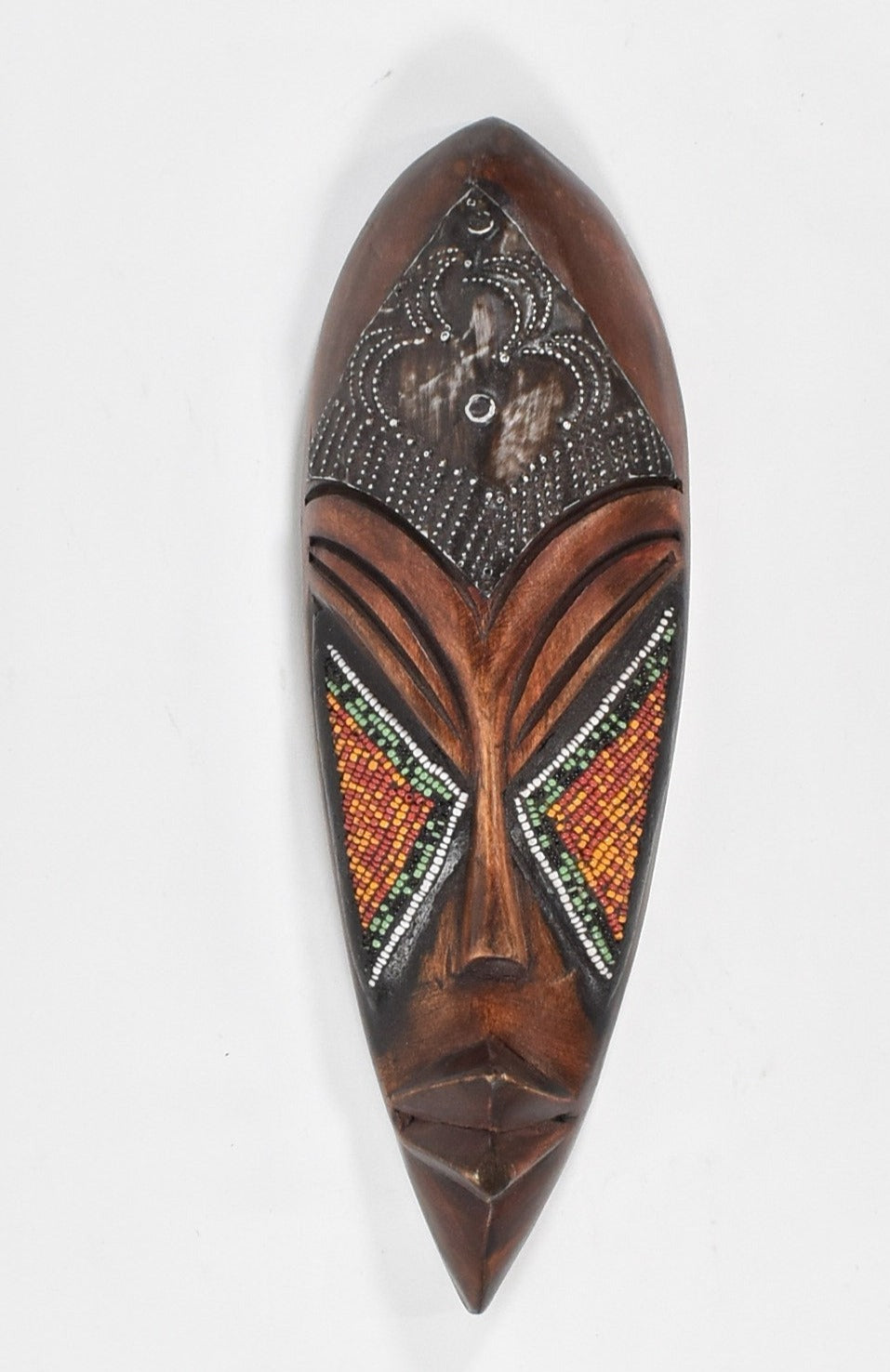 Tiki Mask Carved Wood Hand Made Used