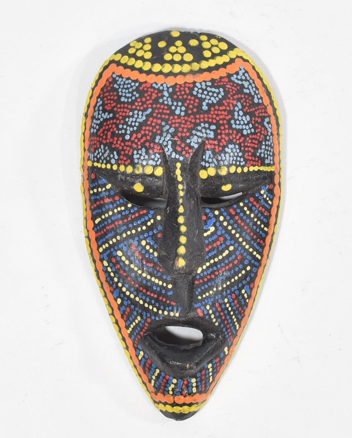 Tiki Mask Red Blue Orange Yellow