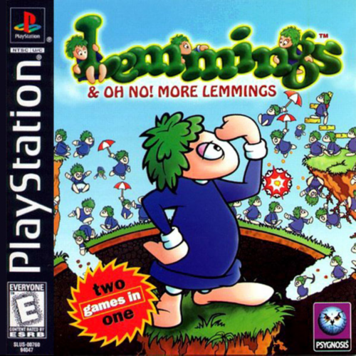 Sony PlayStation 1 Video Game (PS1) Lemmings & Oh No More