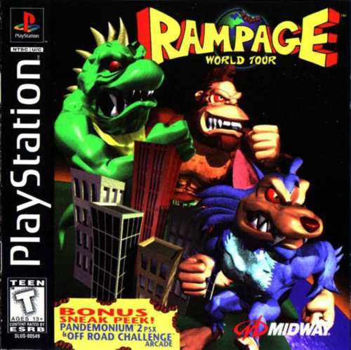Rampage World Tour  Sony PlayStation 1 Video Game (PS1)