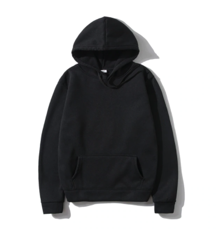 Black Hoodie Plain Sweatshirt