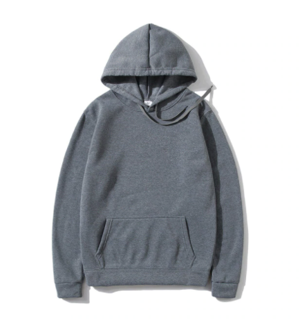 Grey Hoodie Plain Sweatshirt