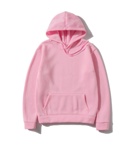 Pink Hoodie Plain Sweatshirt