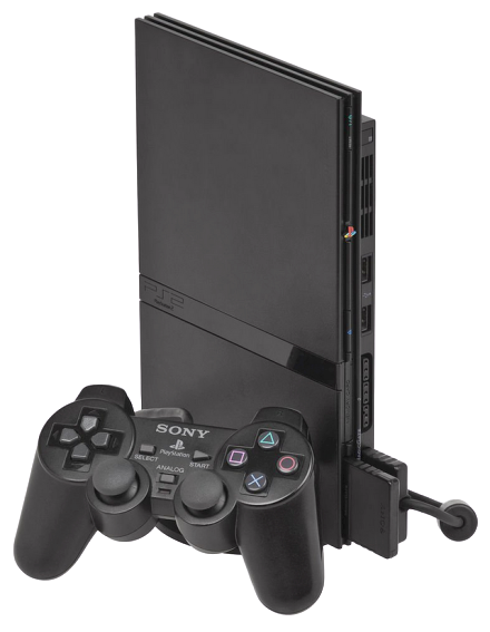 Sony Playstation 2 Slim 2004 Video Game System Black USED