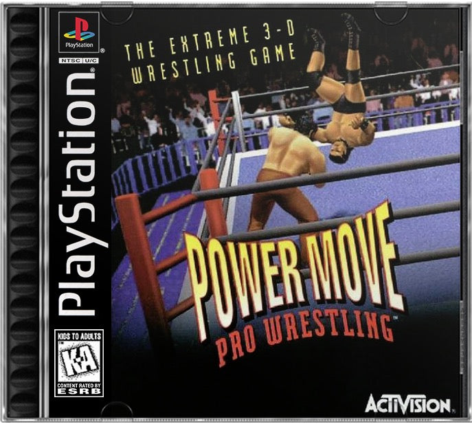 Power Move Pro Wrestling PS1 Sony Playstation 1 Used Video Game