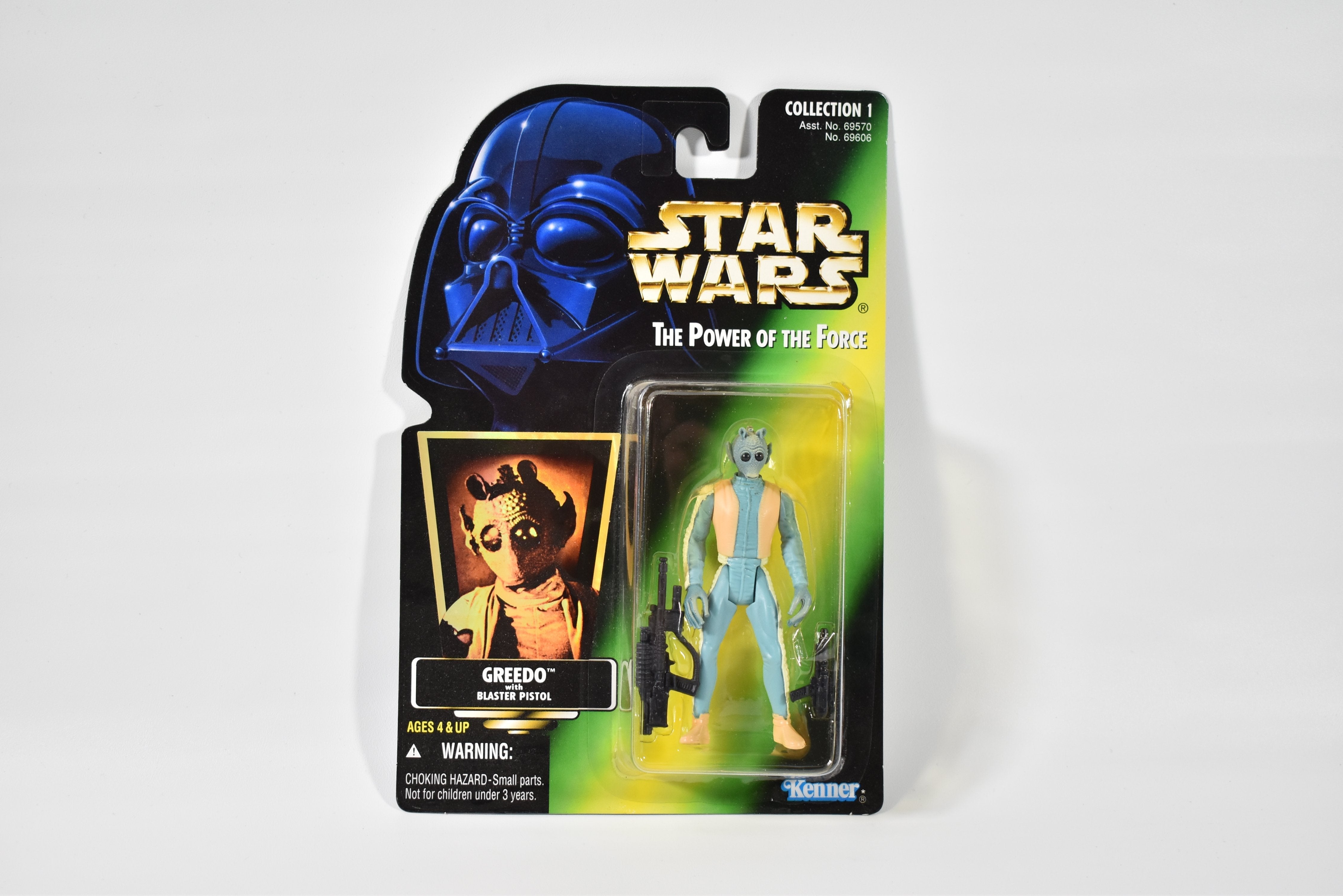 Star Wars Power of the Force Green Card Greedo Kenner Halo