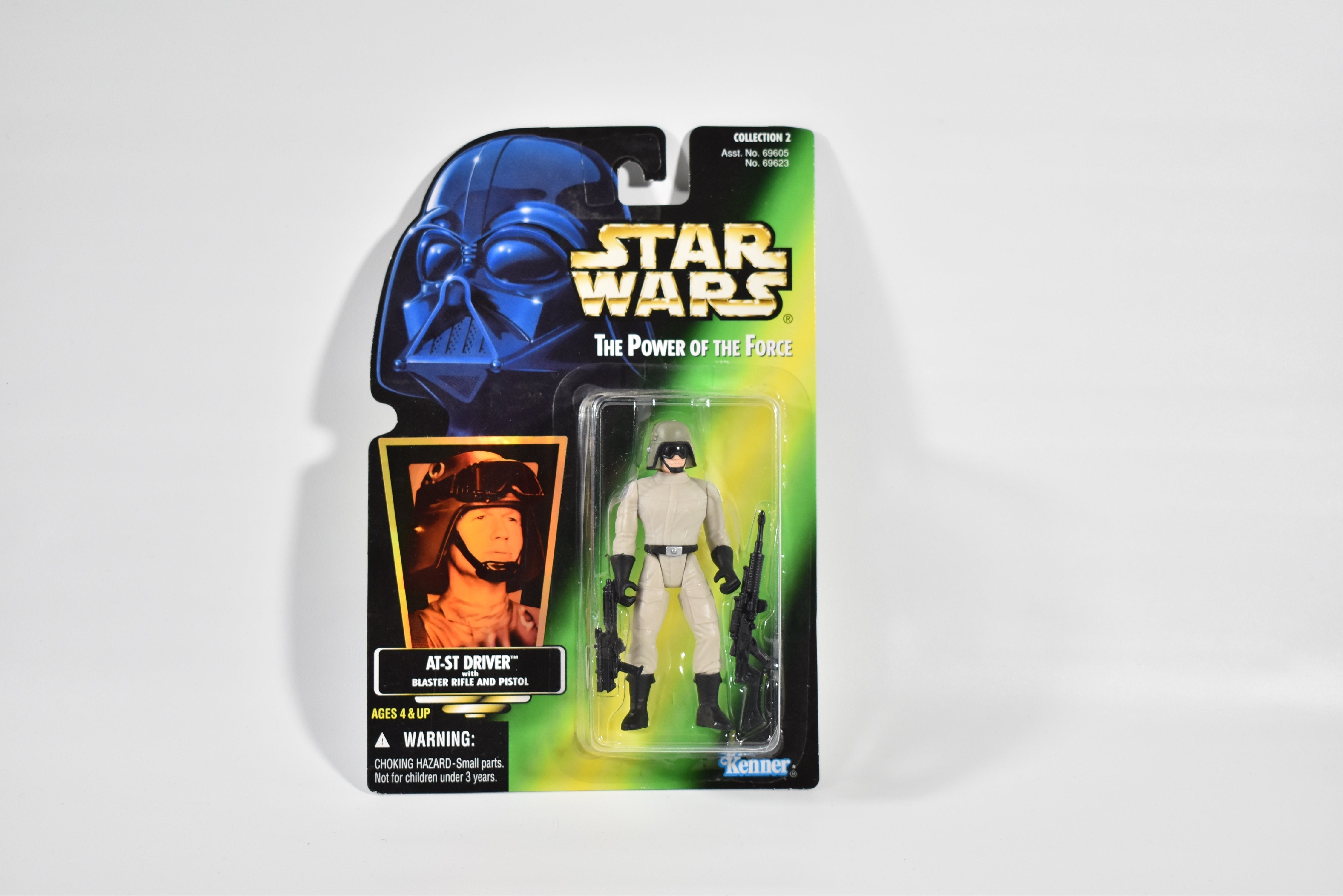 Star Wars Power of the force Green Card At-ST Driver 1996 Kenner Action Figure
