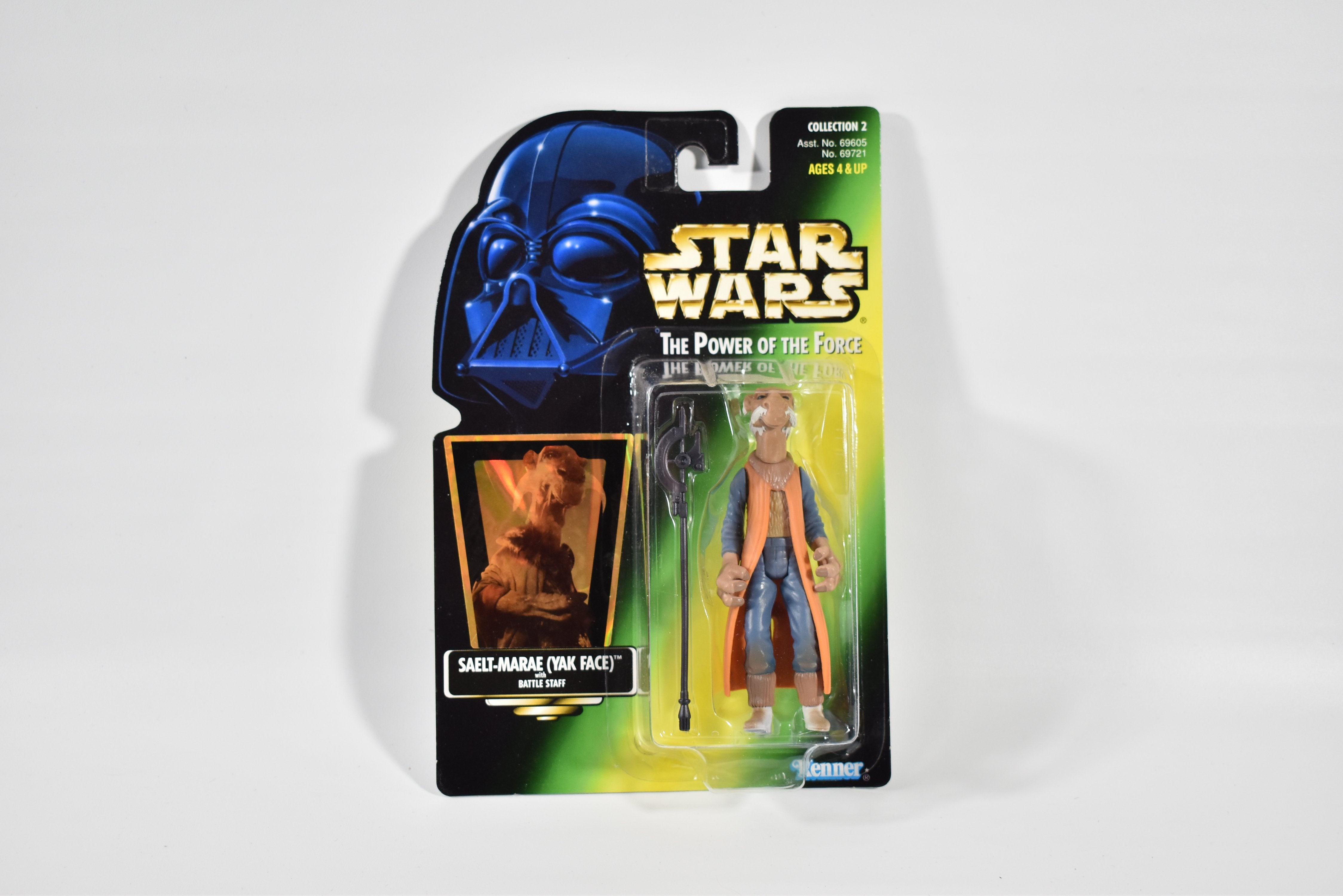 Star Wars Power of the Force Green Card Saelt Marae Yak-Face 1996 Kenner