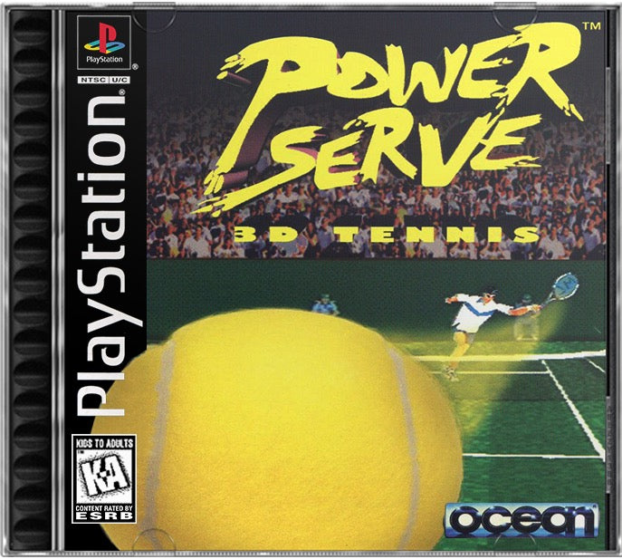 Power Serve 3D Tennis PS1 Sony Playstation 1 Used Video Game