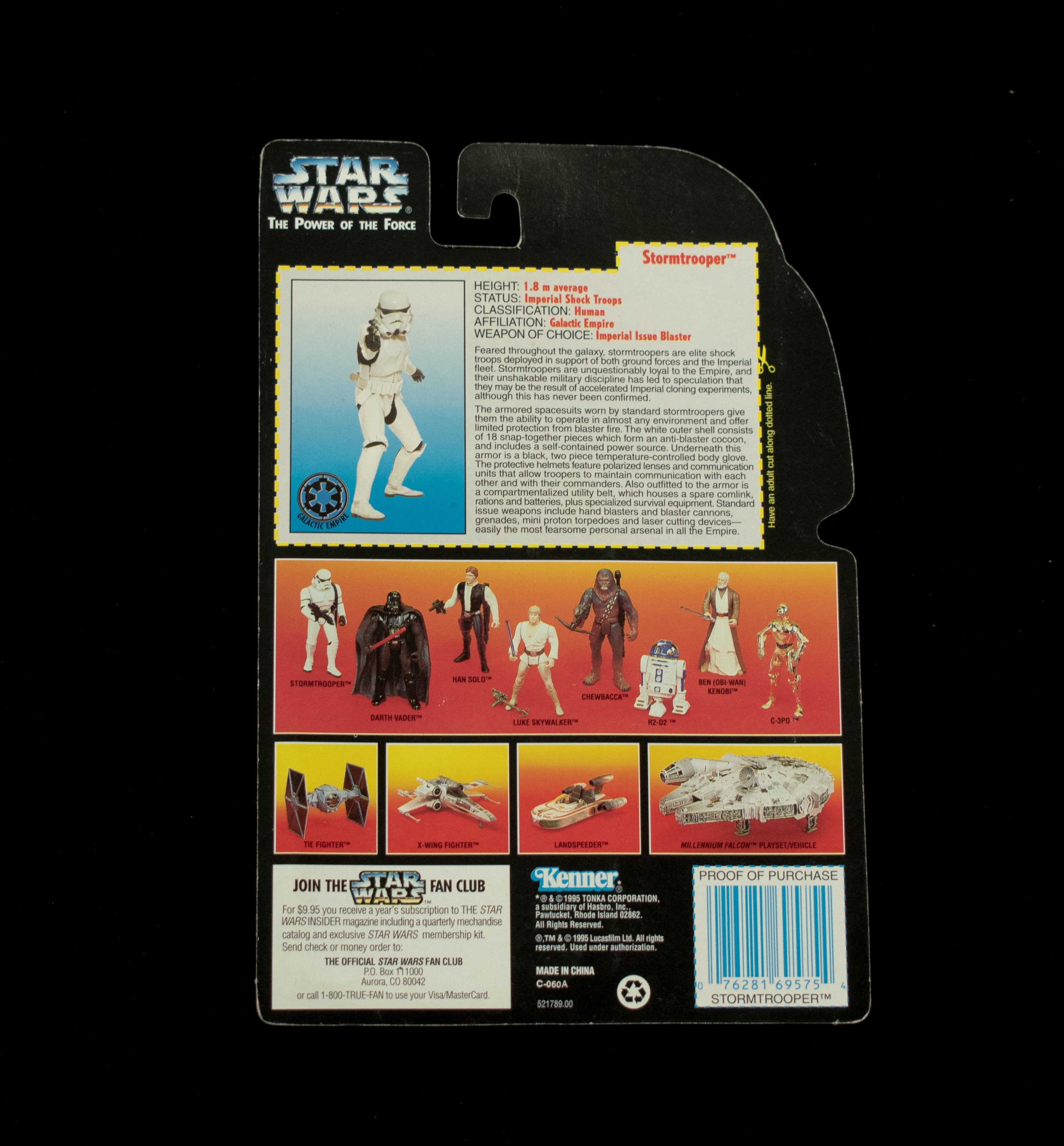 Star Wars Power of the Force Orange Card Storm Trooper