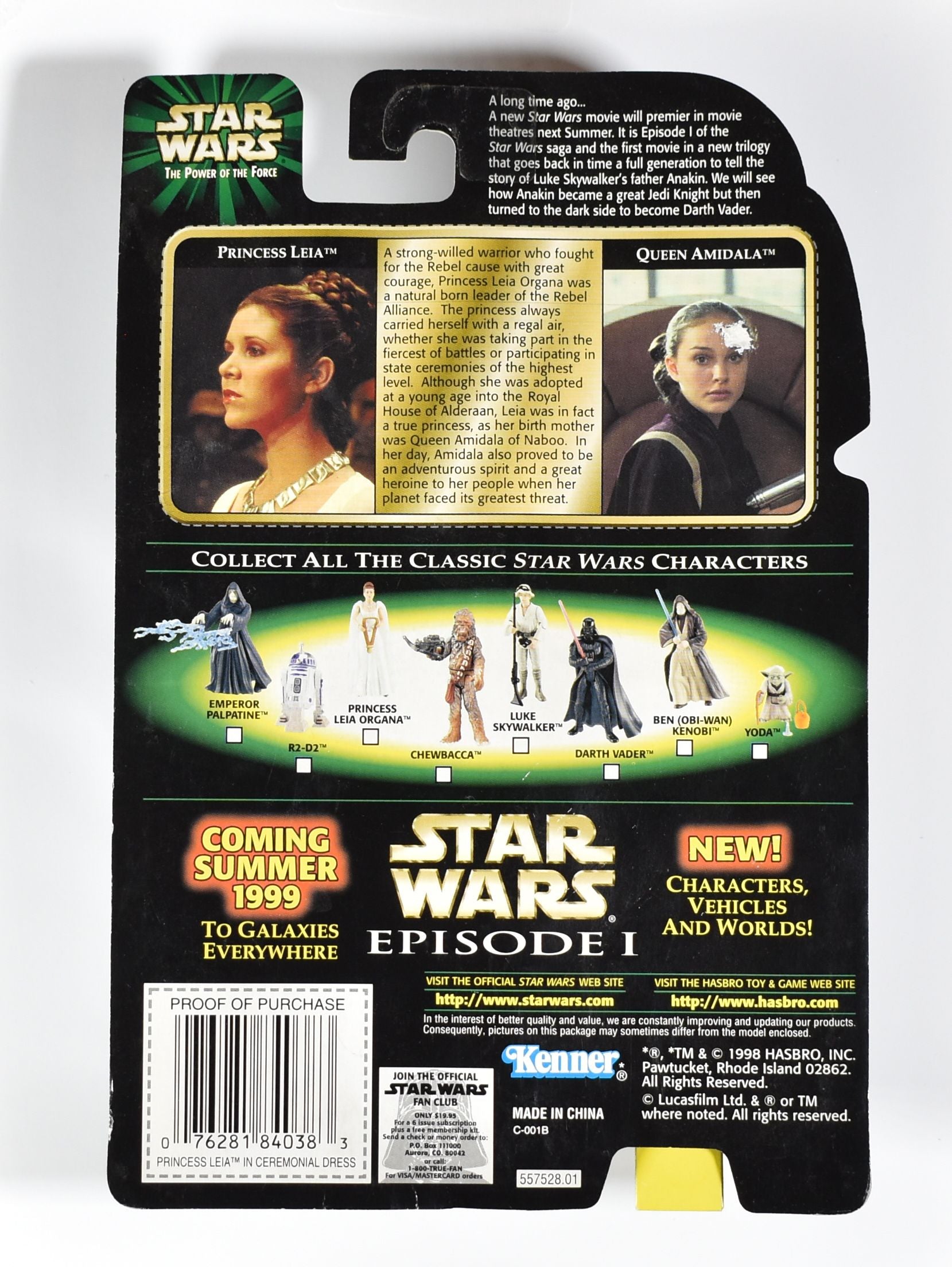 Princess Leia Ceremonial Dress with Medal of Honor Action Figure Kenner Asst. 84038 Power of the force