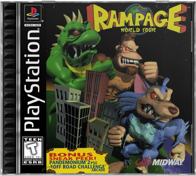 Rampage - World Tour PS1 Sony Playstation 1 Used Video Game