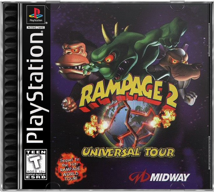 Rampage 2 - Universal Tour PS1 Sony Playstation 1 Used Video Game