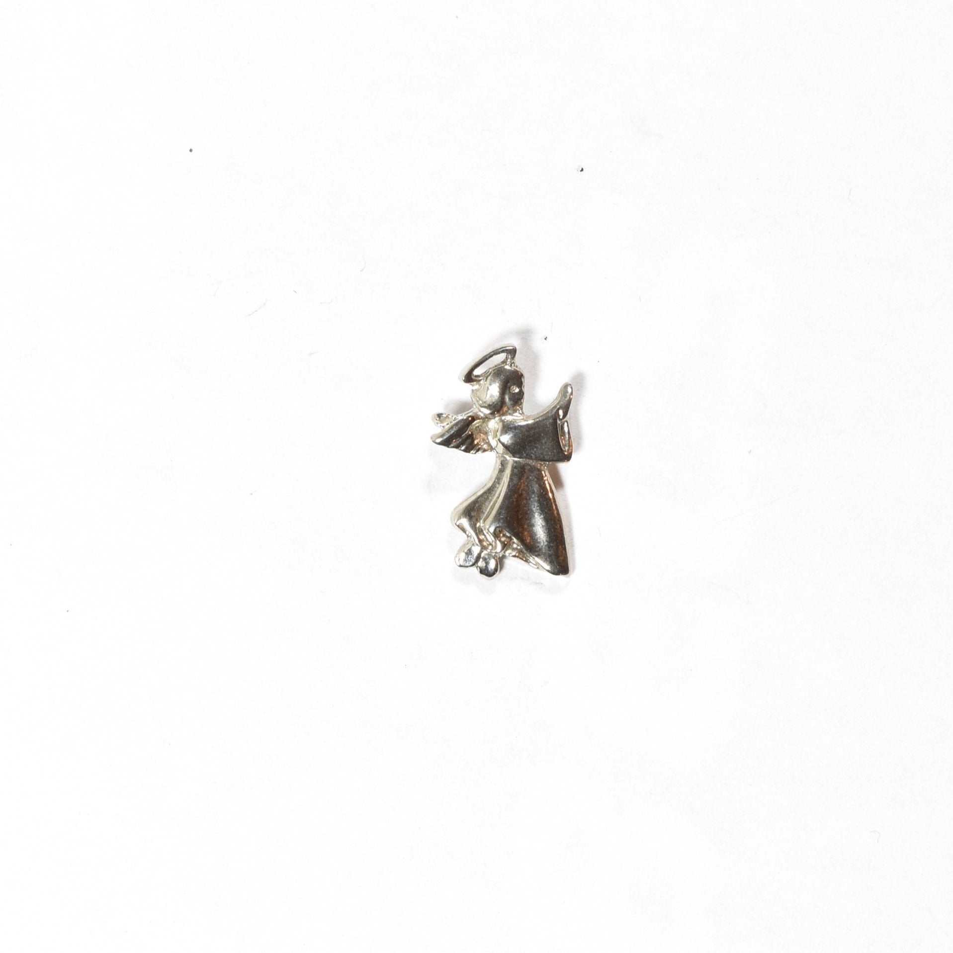 Silver Angel pin Dammit Half inch used guardian angel pin