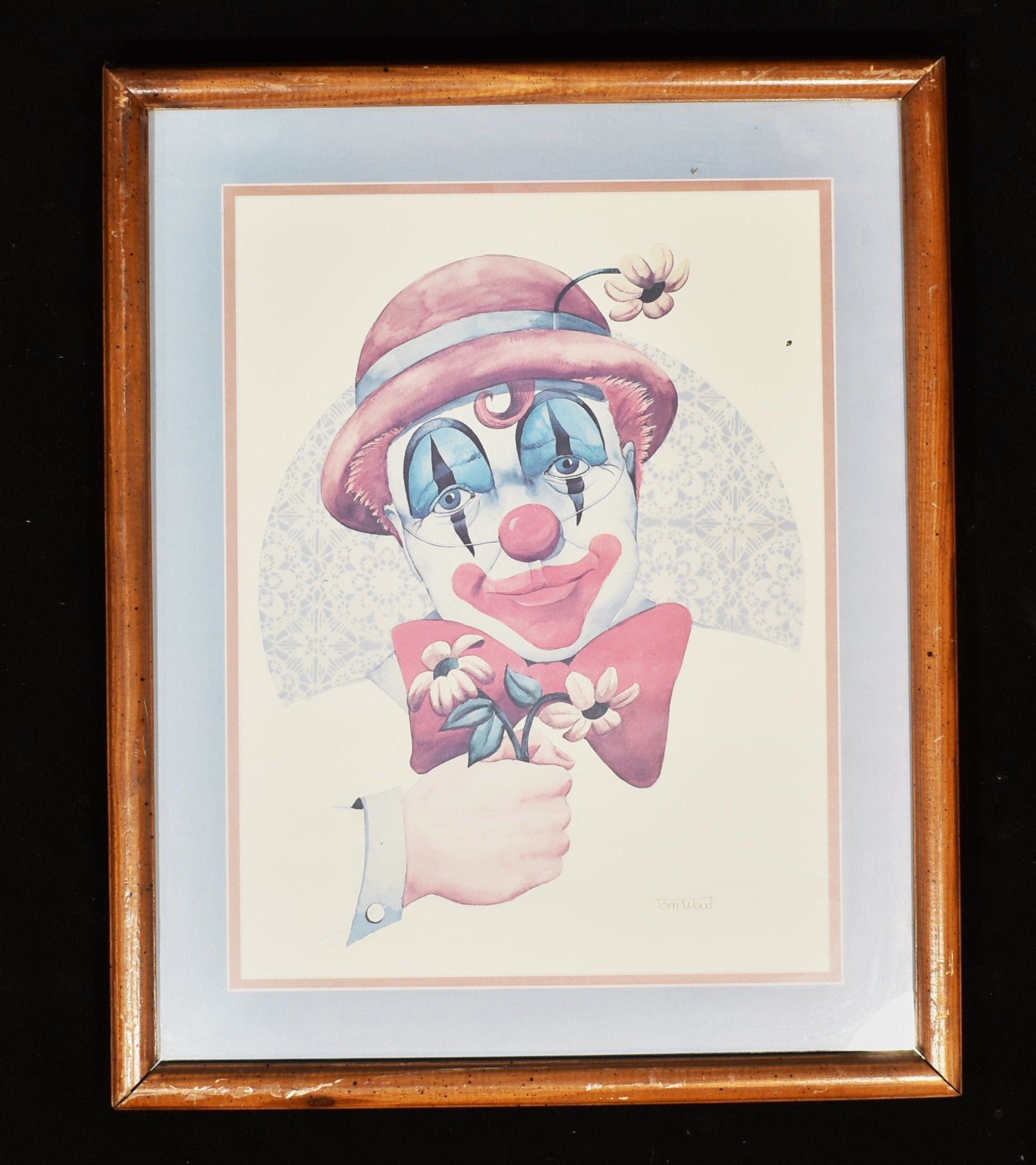 Tom Wood Framed Clone Painting 17 x 21 Framed wooden Picture