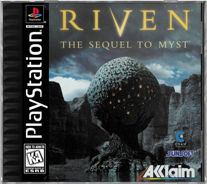 Riven - The Sequel to Myst PS1 Sony Playstation 1 Used Video Game