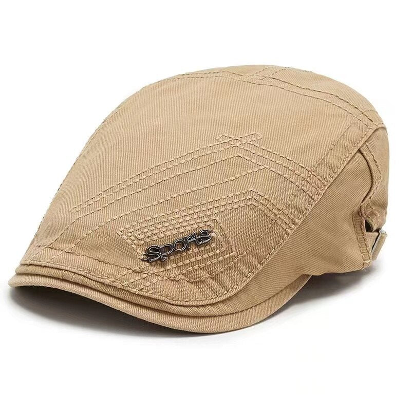 Casual Men's Hats Retro Berets Hat For Women Cotton Visors Embroidery Herringbone Flat Caps Artist Peaked Newsboy Cap