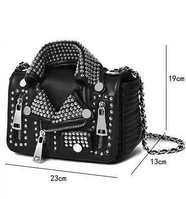 Designer Chain Bag Women Clothing Shoulder Rivet Jacket Messenger Bag Ladies Leather Luxury Handbags Bolsa Feminina Bolsos Mujer