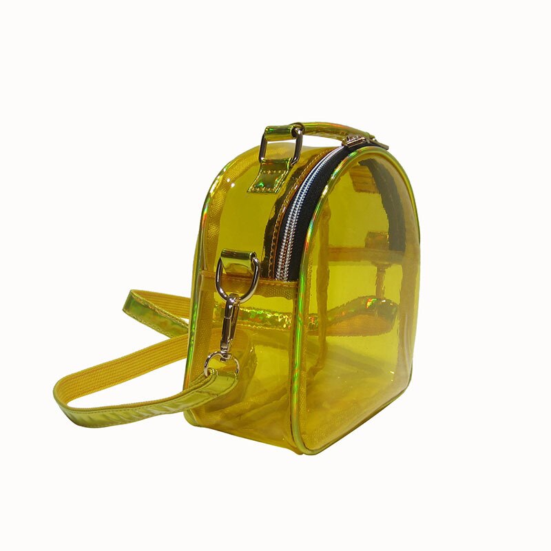Fashion Transparent Backpack Waterproof PVC Clear Plastic Daily Backpack Mini Teenager Girls Notebook School Bag 6 Candy Color