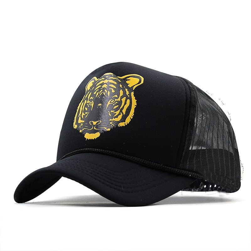 3D Tiger Print Men Mesh Baseball Cap Hat Golf Caps For Women Snapback Cap Bone Summer Gorras Trucker Dad fishing Baseball Hat