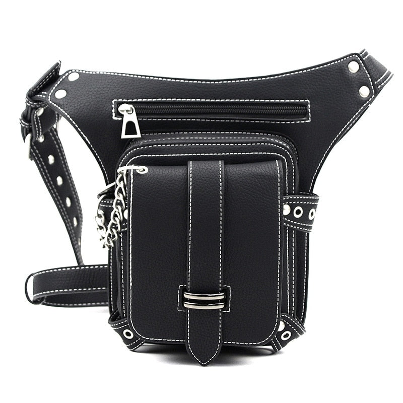 Fashion Vintage Steampunk Moto Bag Women Water Repellent Rock Gothic Biker Bags