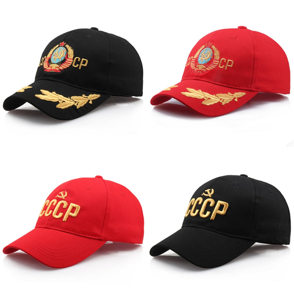 2021 CCCP USSR National Emblem Baseball Caps For Men Women 3D Embroidery Autumn