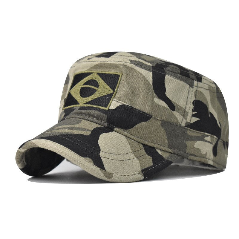 Camouflage Baseball Cap Men Snapback Embroidered Brazil Flag Military Army Tactical Hunting Caps Male Dad Black Sun Hats Women