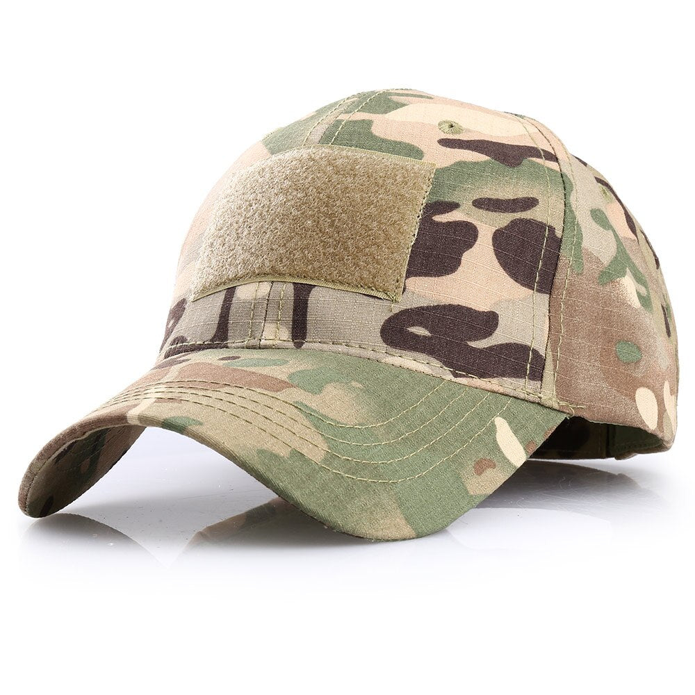 Men Multicam Camouflage Hunting Hiking Cap Sport Tactical Military Army Visor Sun Hat Adjustable Snapback Baseball Cap Adult