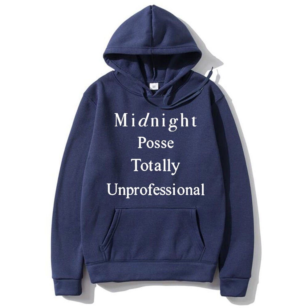 Awesome Asap Rocky Midnight Posse Totally Unprofessional Letter Logo Print Hoodie Men Women Hip Hop Hoodies Loose Cotton Clothes