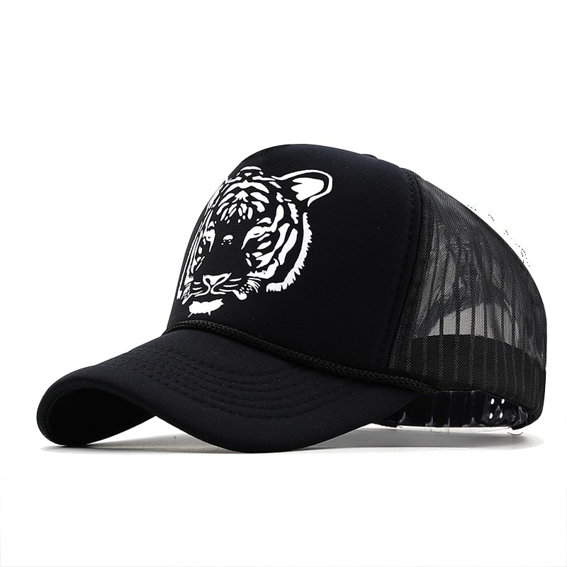 3D Tiger Print Men Mesh Baseball Cap Hat Golf Caps For Women Snapback Cap Bone Summer Gorras Trucker Dad fishing Baseball Hat