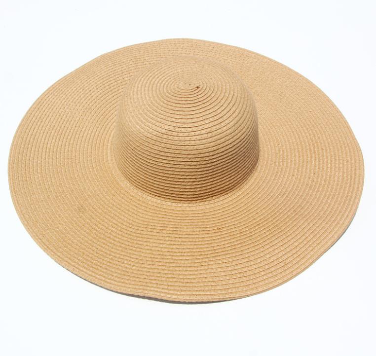 MAXSITI U Summer Big Eaves Solid Sun Protection Sun Hat Women Fashion Dome Holiday Beach Hat Foldable Straw Hat Ladies  Caps