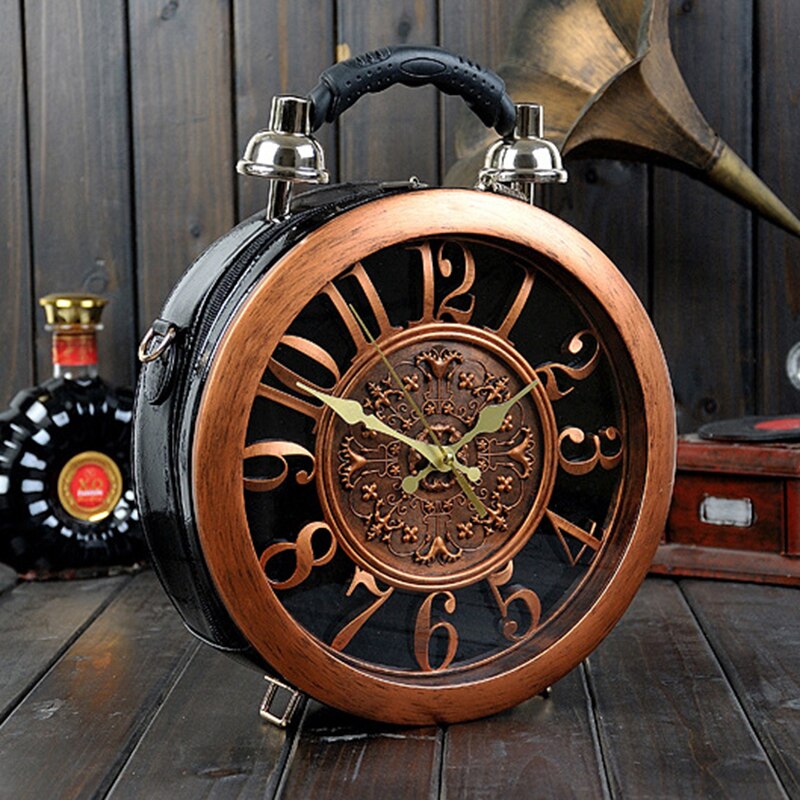 Luxury Real Clock Handbags For Women Fashion Shoulder Bag High Quality Leather Casual Crossbody Bag Ladies Vintage Messenger Bag