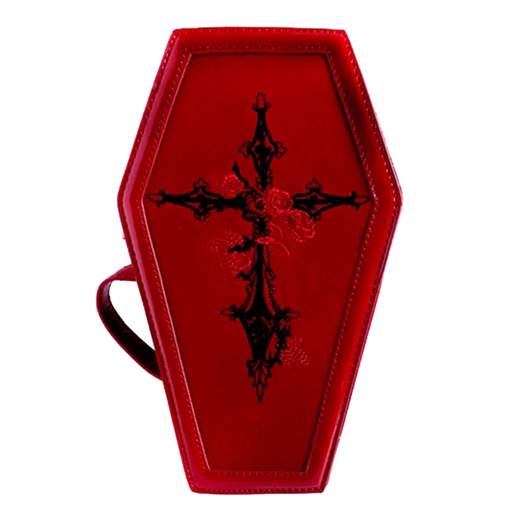 Funny Red Coffin Bag For Women 2022 New Retro Ladies Handbags Fashion Small Box