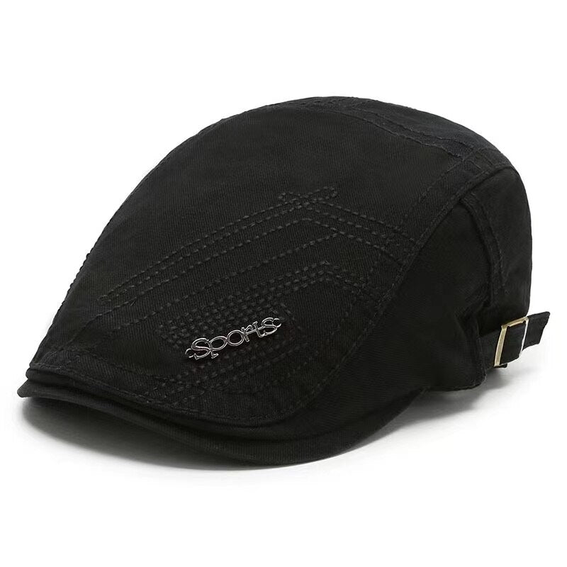 Casual Men's Hats Retro Berets Hat For Women Cotton Visors Embroidery Herringbone Flat Caps Artist Peaked Newsboy Cap