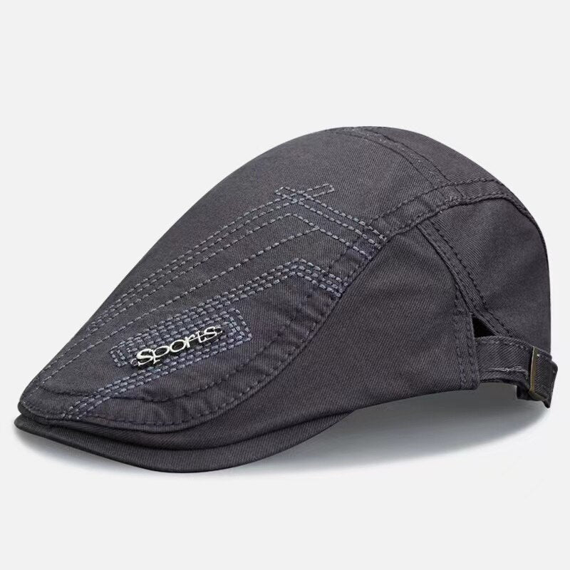 Casual Men's Hats Retro Berets Hat For Women Cotton Visors Embroidery Herringbone Flat Caps Artist Peaked Newsboy Cap