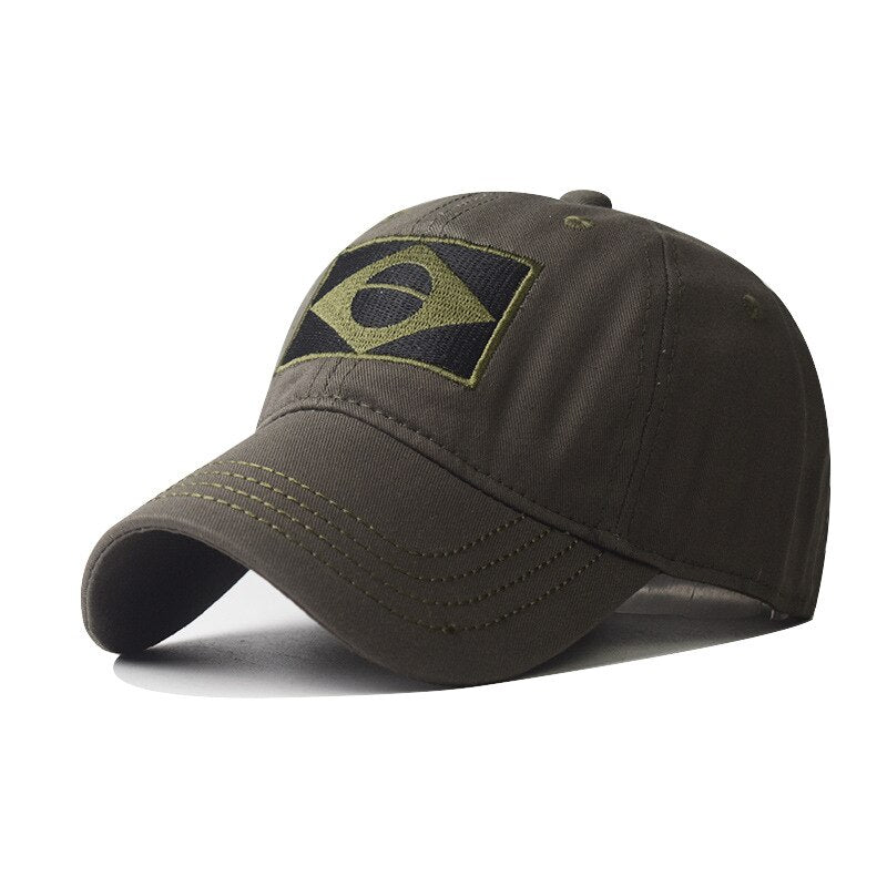 Camouflage Baseball Cap Men Snapback Embroidered Brazil Flag Military Army Tactical Hunting Caps Male Dad Black Sun Hats Women