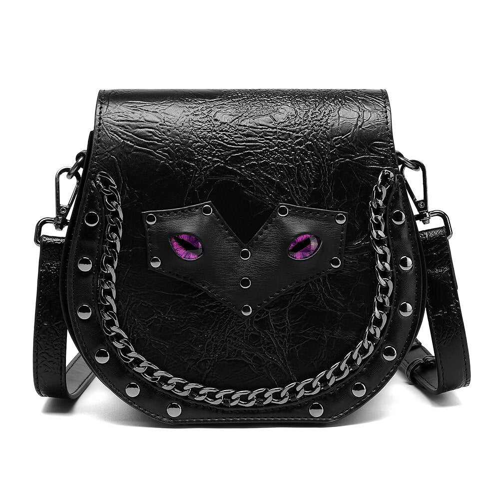 Steampunk Gothic Owl Shape Shoulder Crossbody Bag Rock Designer Purse And Handbag Female Small Leather Mini Phone Flaps Unisex