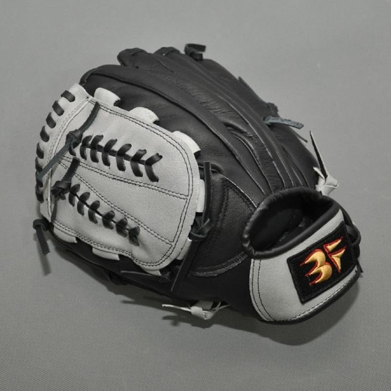 Black Leather Right Baseball Glove Left Hand Baseball Adults Gloves Pigskin Guantillas Beisbol Sportswear Accessories EI50BG