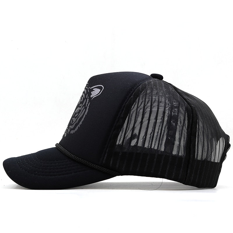 3D Tiger Print Men Mesh Baseball Cap Hat Golf Caps For Women Snapback Cap Bone Summer Gorras Trucker Dad fishing Baseball Hat