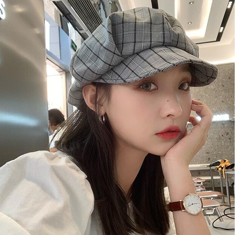 Auutmn Winter Hats for Women Solid Plain Octagonal Newsboy Cap Men Ladies Casual Wool Hat Winter Beret Women Painter Cap