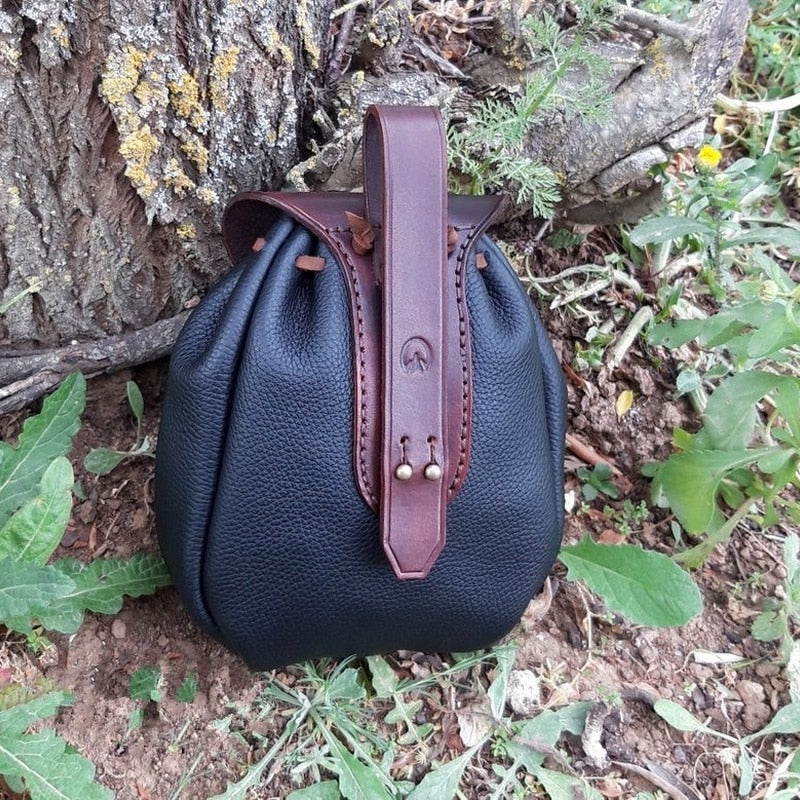 Renaissance  Medieval Accessories Leather Belt Bag Viking Coin Pouch Steampunk Drawstring Purse For Men Women Larp Cosplay Prop