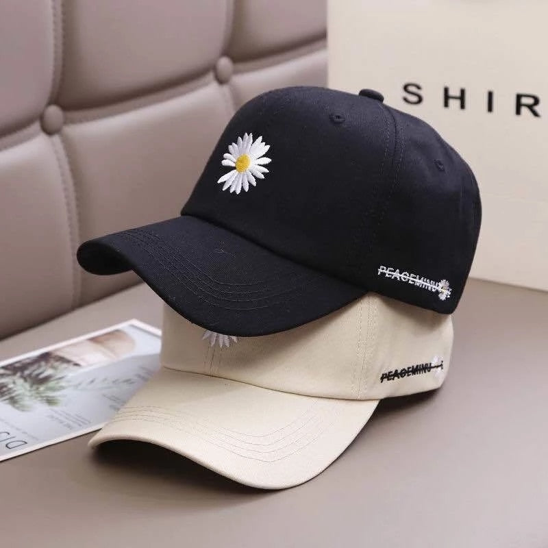 2022 Embroidery Cotton Baseball Hats for Women Adjustable Luxury Brand Summer Girls Hat Sunscreen All-match Fashion Baseball Cap